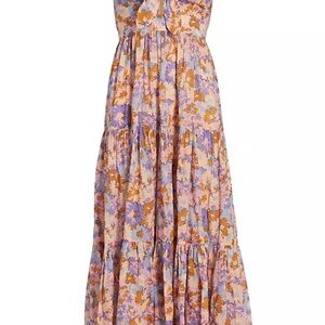 Zimmermann Floral Maxi Dress - Purple and Orange
